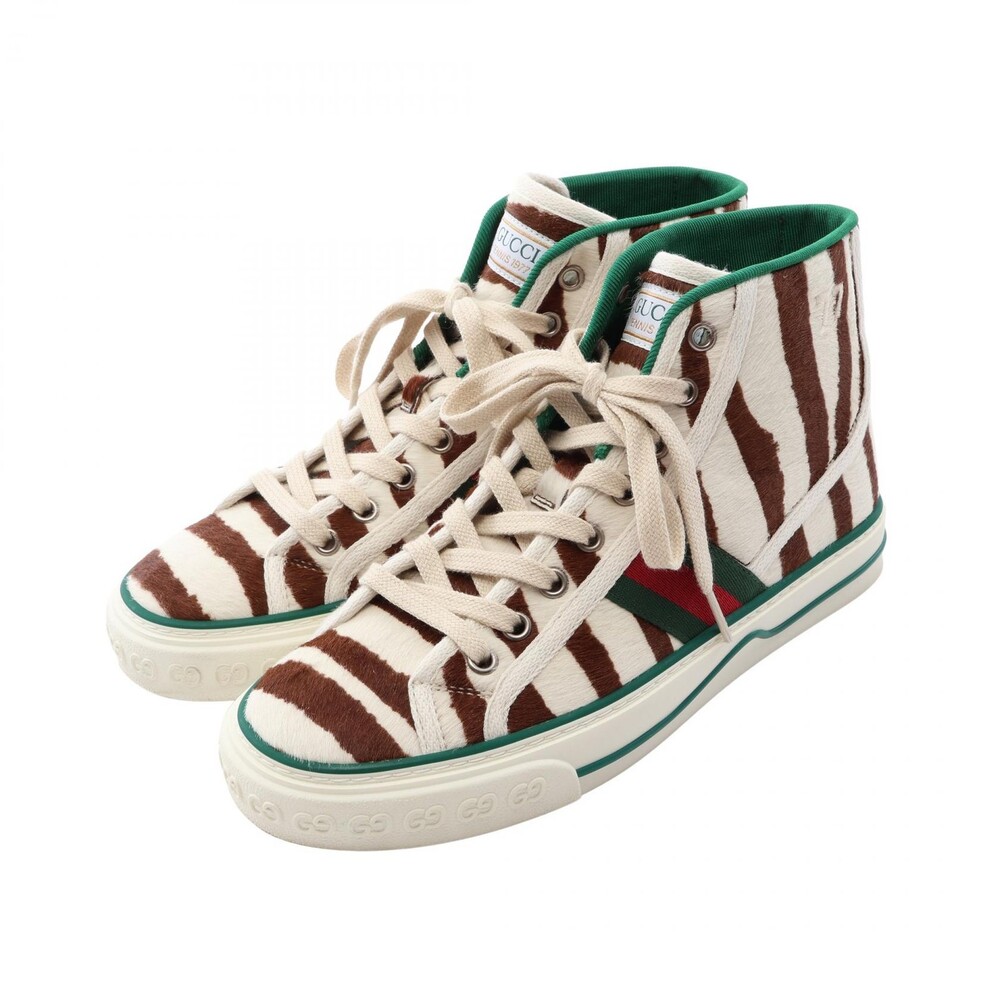 Gucci Tennis Sherry Line Zebra High Top #333569G44B